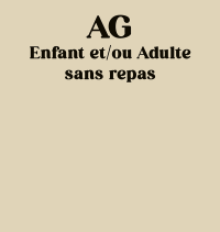 Inscription AG sans repas - adulte et/ou enfant