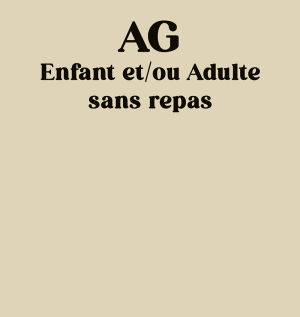 Inscription AG sans repas - adulte et/ou enfant
